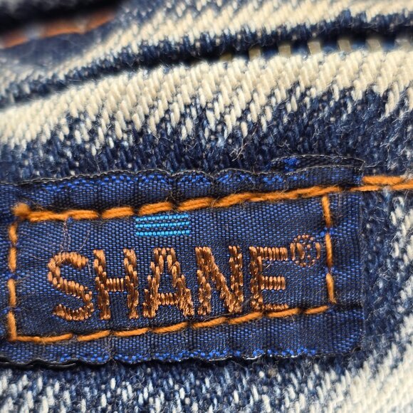 Vintage 80s SHANE Acid Wash Denim Fanny Pack Belt Bag Crossbody Y2K Grunge - Picture 7 of 7